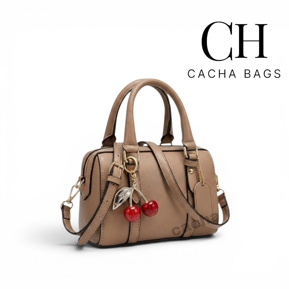 CACHA BAGS Tas selempang wanita Mini Boston Bag  Elegan Model tophandle bags corean look Hanbag