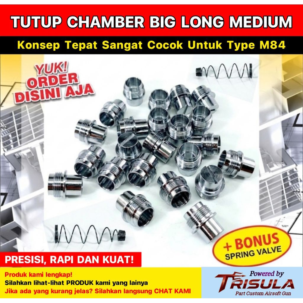 Tutup Chamber Set Custom Stainless M84 WG323
