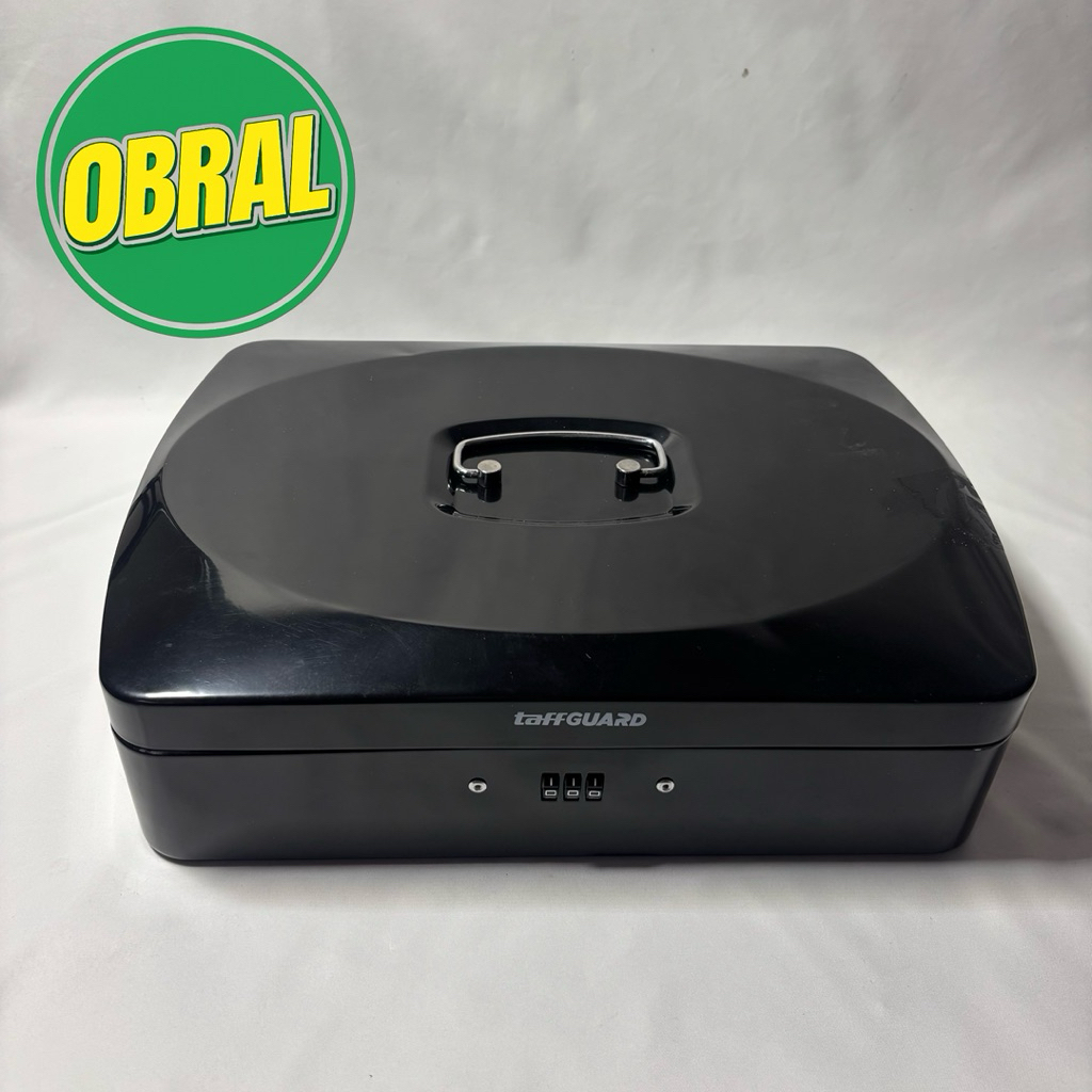 [OBRAL CACAT] Brankas Kotak Uang Cash Safebox 3 Digit Password 33x24x9cm - HC-33P