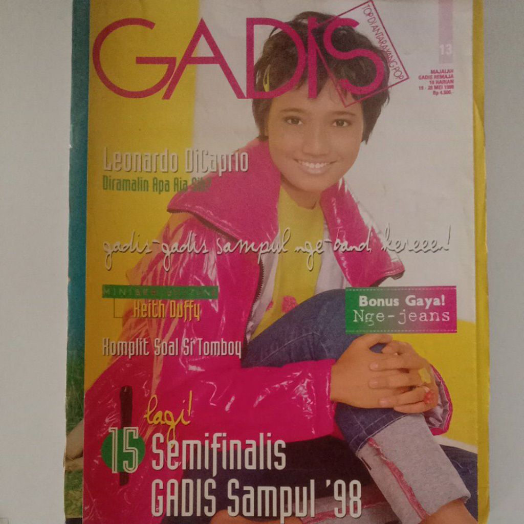 Majalah Gadis Tahun 1998 Cover Kalista Ardith (Finalis Gadsam'97)