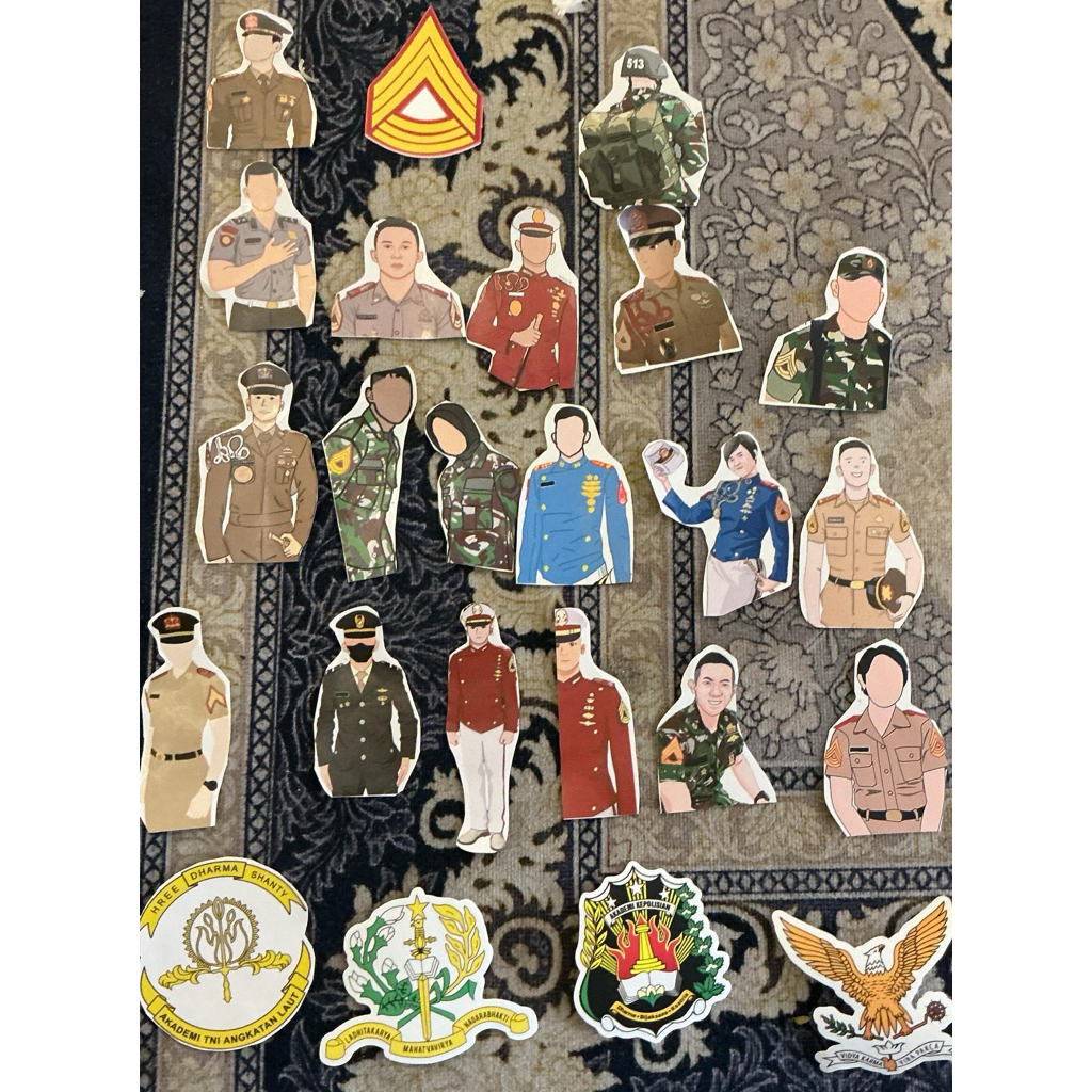 Stiker Logo Akpol Akademi Kepolisian, Stiker Logo dan Cadet  AAL Akademi Angkatan Laut, Dan Pangkat 