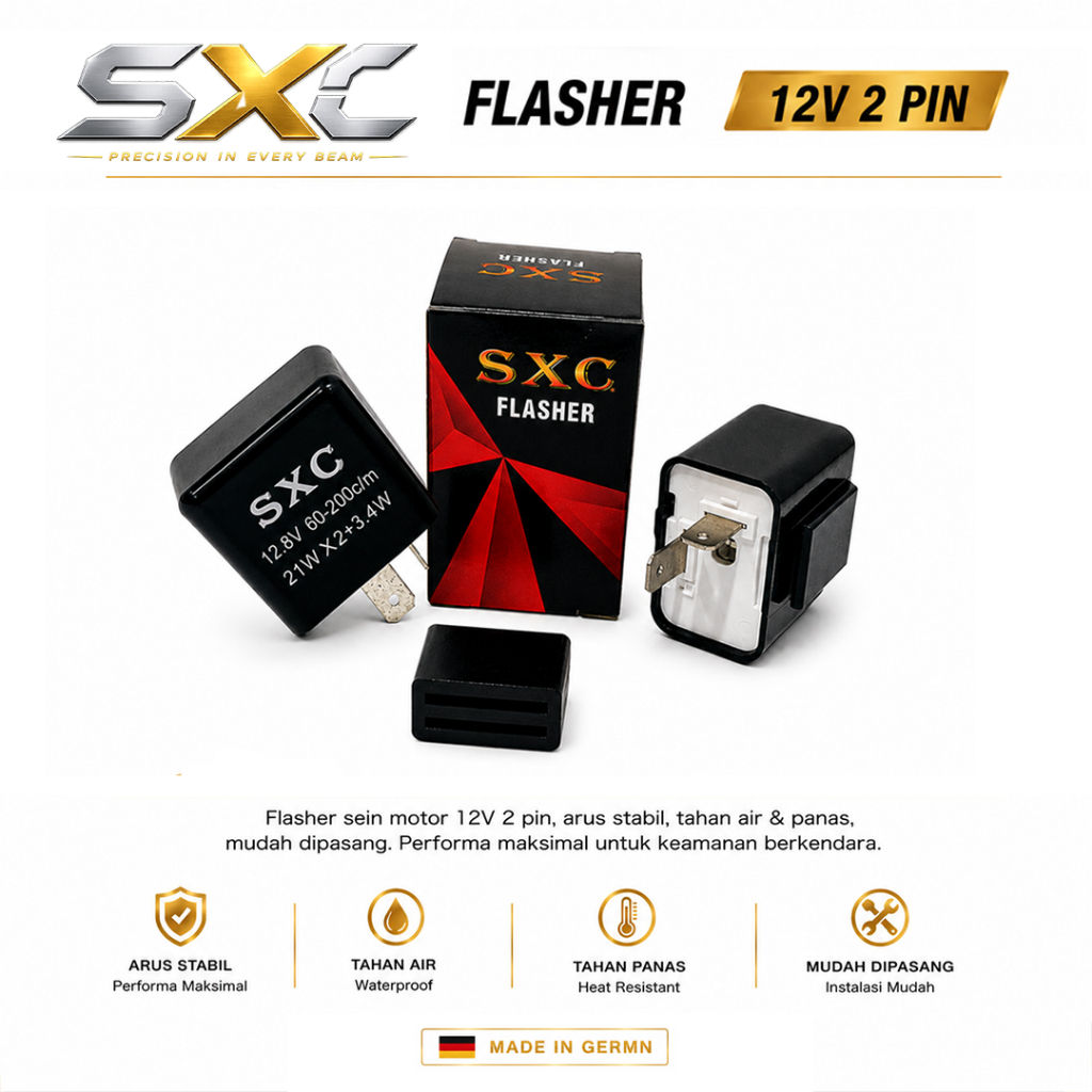 ORIGINAL FLASHER SEN CR7 FLASHER SEN SXC FLASHER SEN MOTOLIGHT  FLASHER SEN MOTOR UNIVERSAL | FLASHE