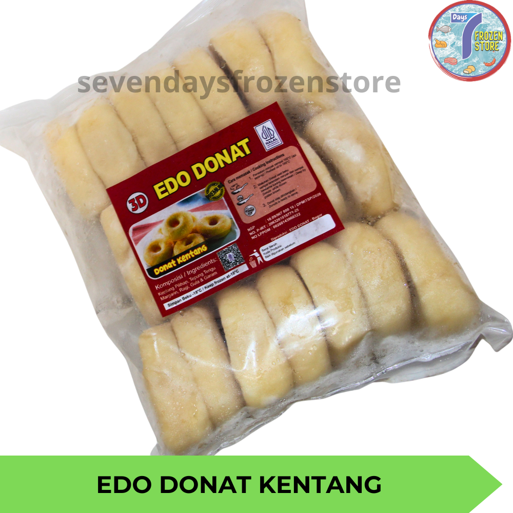 Donut Kentang I Susu Mini 3D Edo Donat Isi 20 650gr Beku Frozen