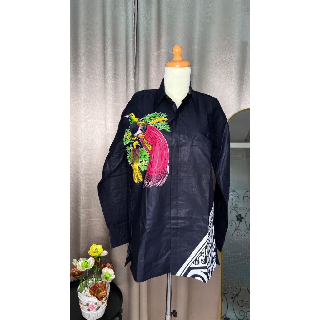 Kemeja pria batik pria batik Papua kemeja Papua cendrawasih XXL