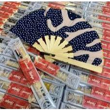 Kipas Batik Souvenir Pernikahan 30cm - Model Jumbo, Motif Campuran, 20 Jari