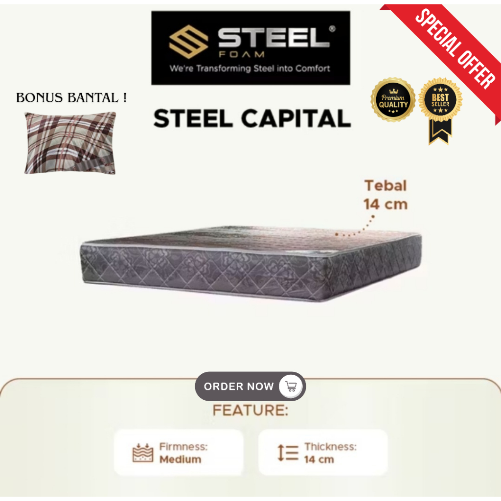 [Ready Stock] Kasur Busa Steel Type Capital | Tilam Busa Steel Type Capital