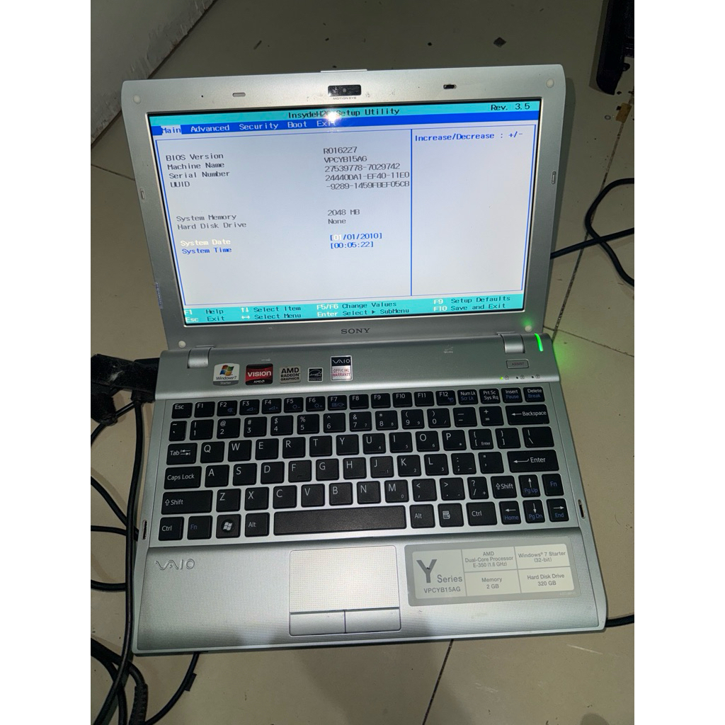 sony vaio PCG-31311W Amd E350 mainbord normal