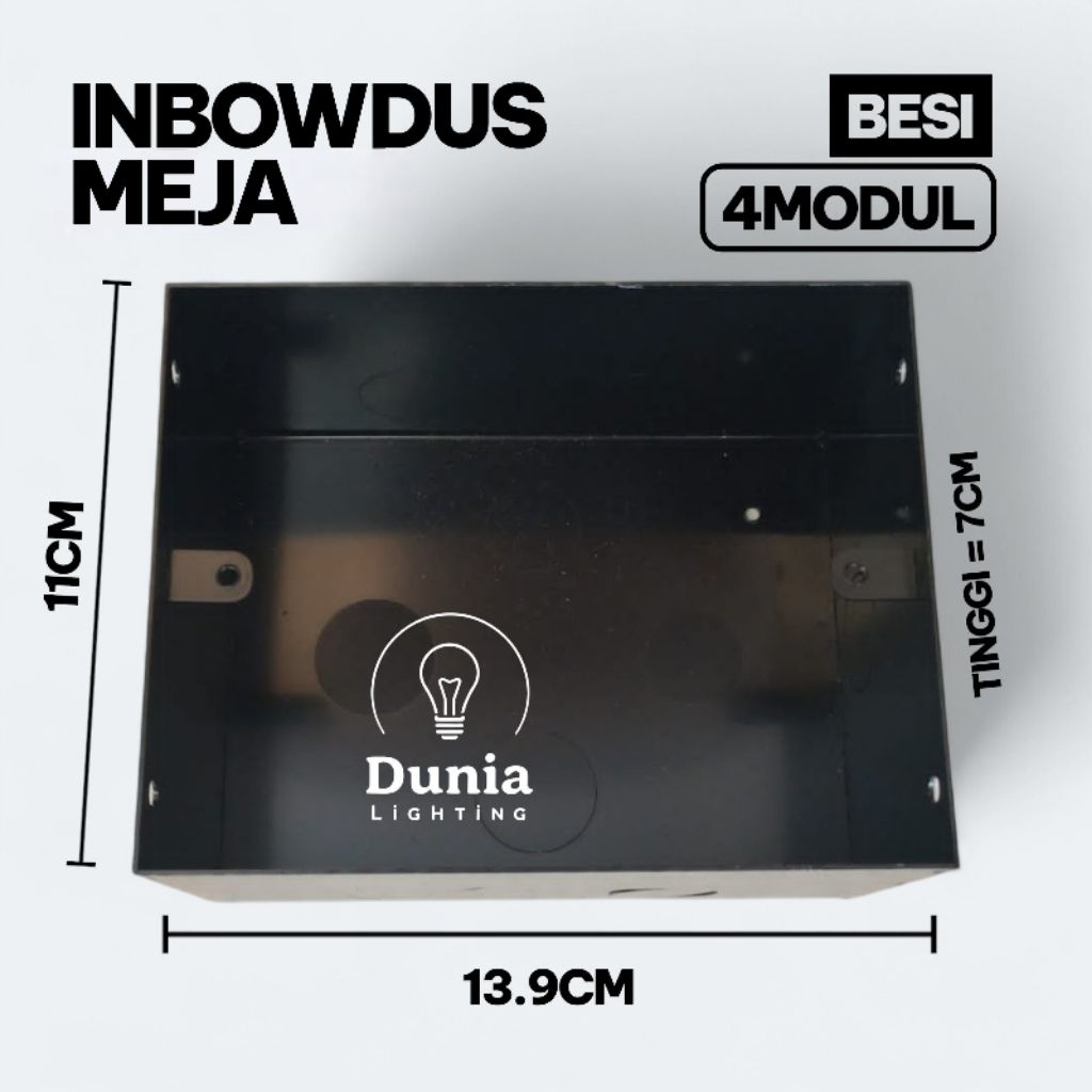 INBOWDUS STOP KONTAK MEJA 4MODUL BESI / INBO DUS IB TABLE SOCKET 4 MODUL STOPKONTAK