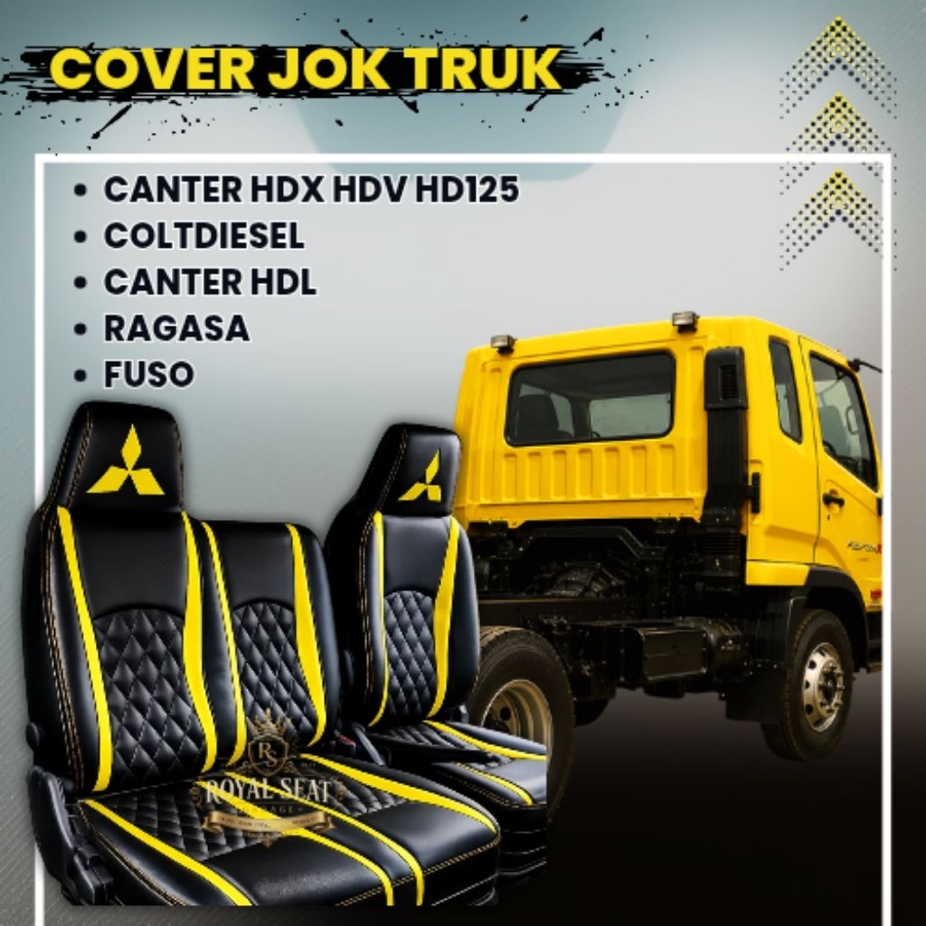 Cover Jok Sarung Jok Mobil Truk Canter Hdx Hdv Hdl Colt Diesel Ragasa Mitsubishi Fuso Fighter Umplun