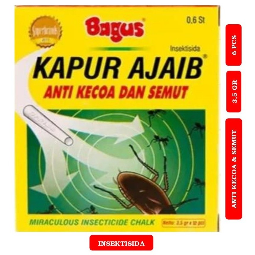 Bagus Kapur Ajaib Anti Kecoa Dan Semut Isi 3 Pack x 2 Pcs