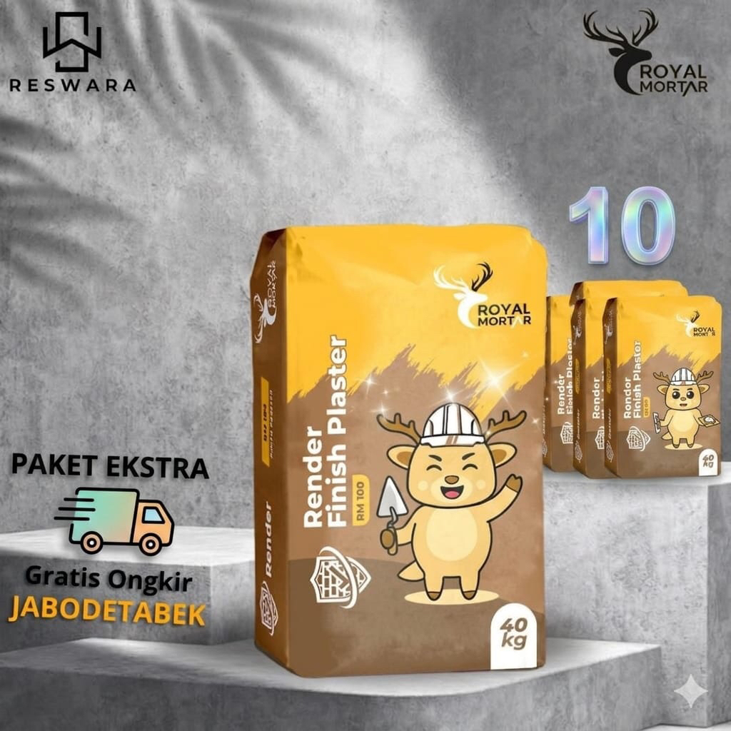 RM 100 | Render | Royal Mortar | Semen Instan