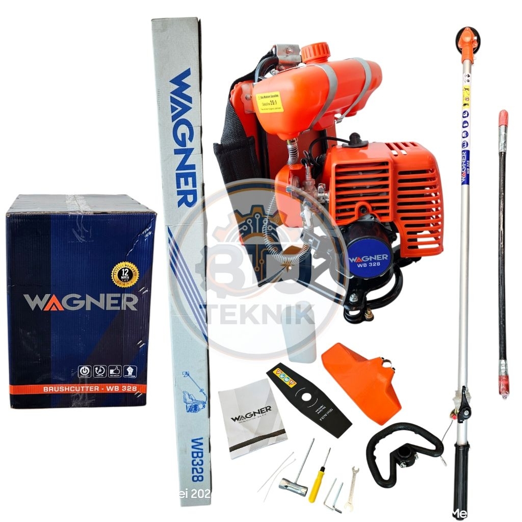 Mesin potong rumput WAGNER WG328 2TAK 30.5cc 7000rpm