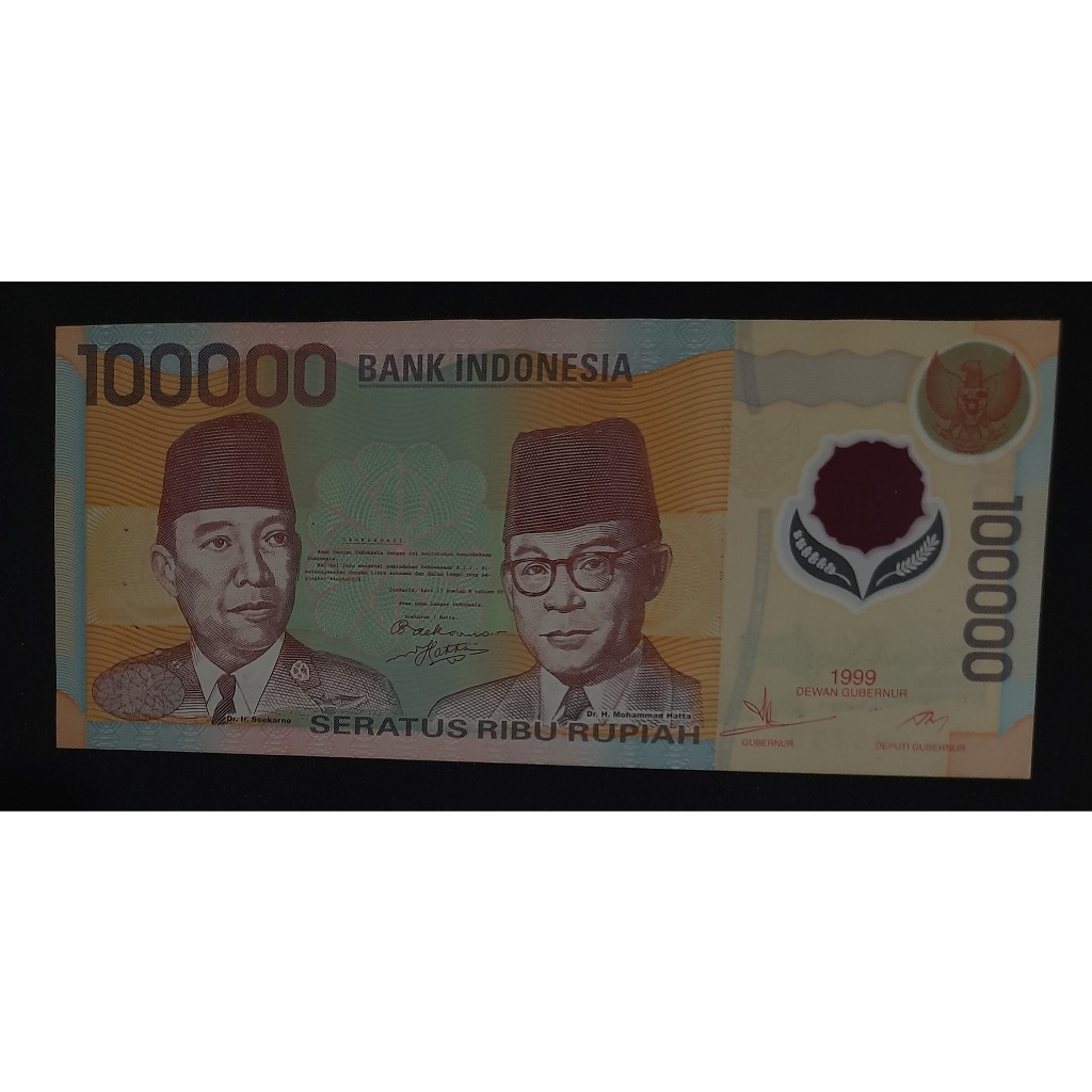 [BACA DESKRIPSI] Uang Kuno Indonesia 100000 Rupiah Soekarno Hatta Polymer