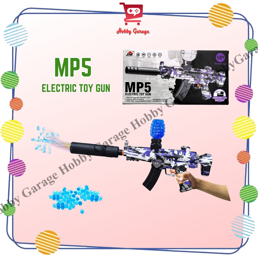JM Indonesia Mainan Tembakan Anak WGG MP5 Electronic Toys Gun Assault Rifle Water Gel Navy Watergel