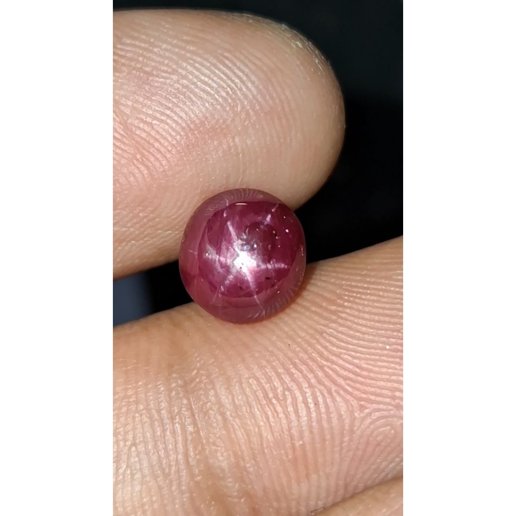Natural Star Ruby No Heat 3.30ct Tanzania Memo CGL Red 6 Ray Siap Kirim