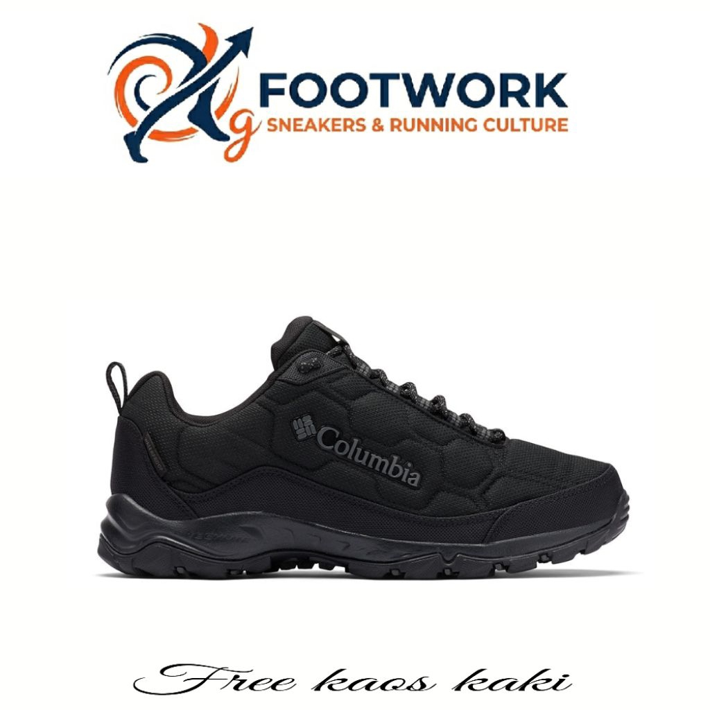 FOOTWORK/Sepatu hiking pria trail Columbia firecamp waterproof full black