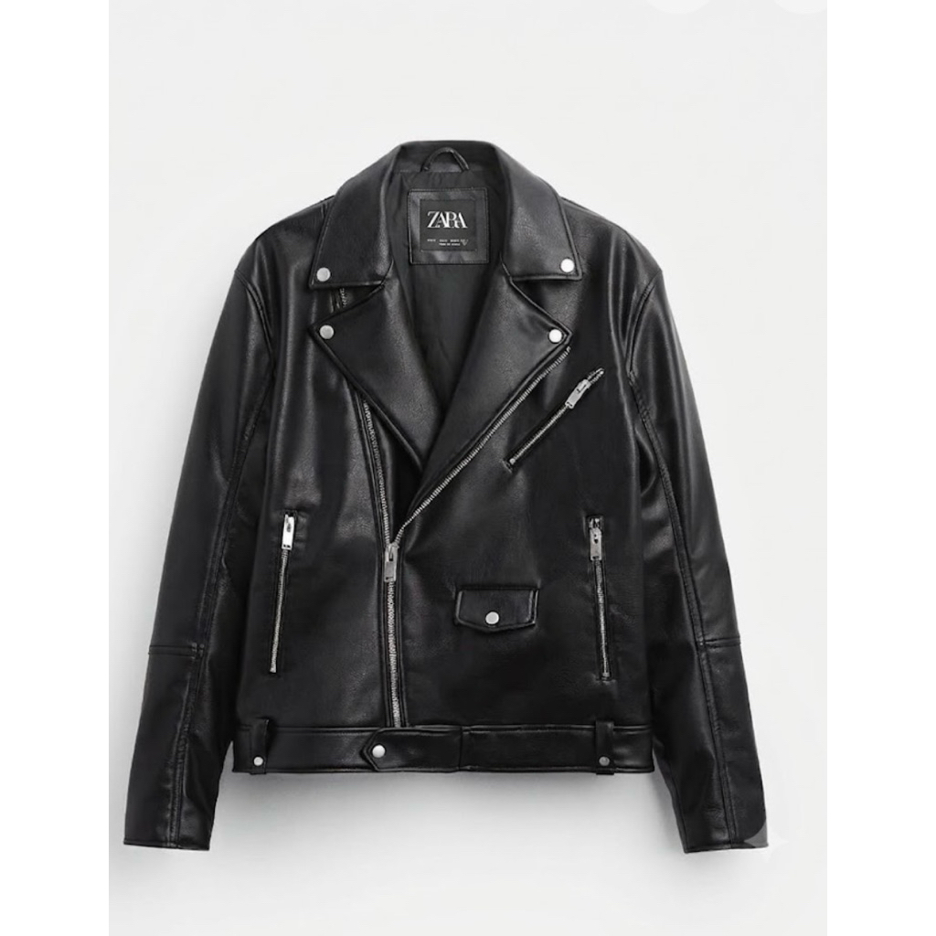 Zara faux leather biker jacket