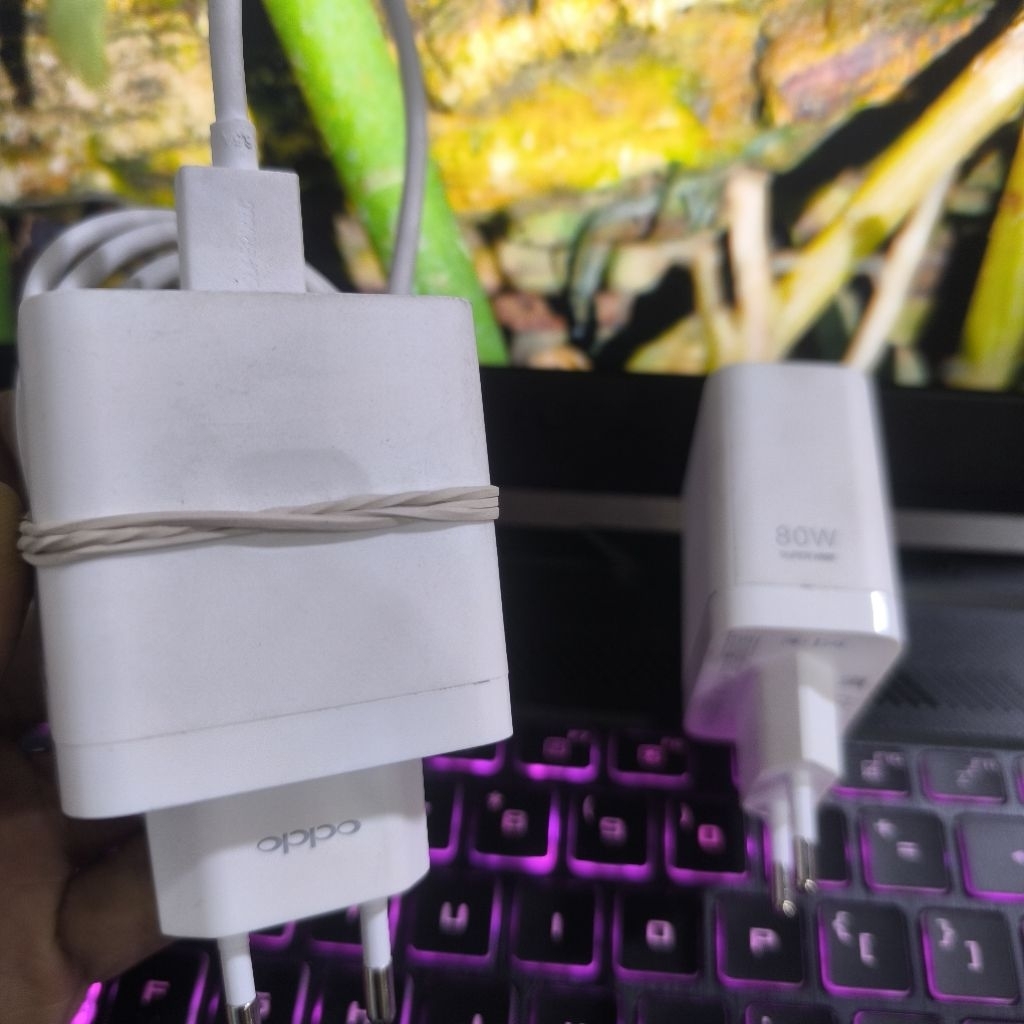 Charger oppo 80 watt original cabutan bawaan