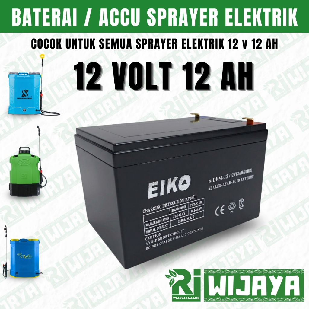 AKI SPRAYER / AKI TENGKI CES / AKI 12 VOLT 12 AH / AKI BESAR / BATRAI SPRAYER  TATSUMI / BATRAI TENG