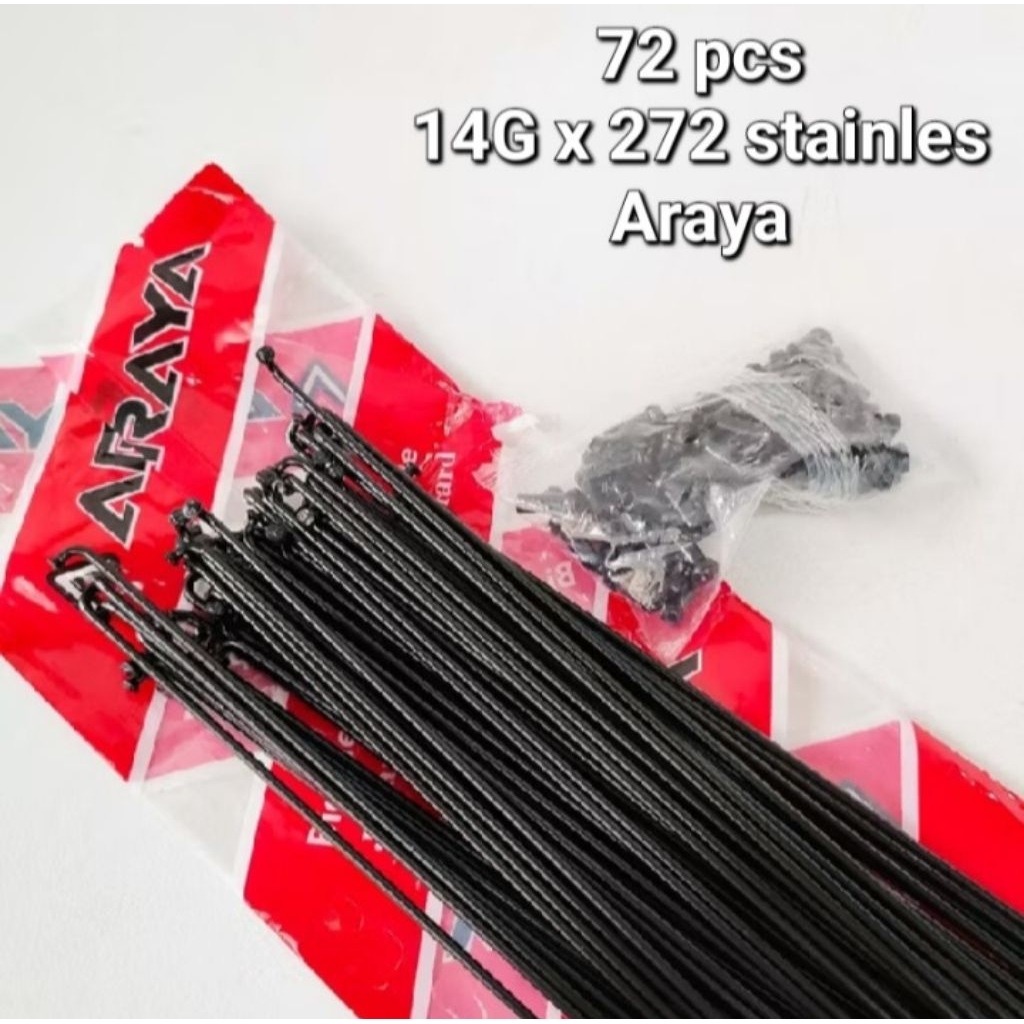 Ruji Jari2 Spoke Sepeda Fixie Roadbike 700C STAINLES  warna hitam RUJI FIXIE STAINLES HITAM Ruji 272