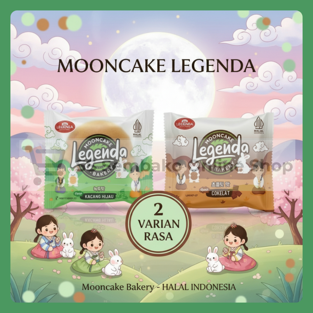 [KARTON ISI 60 PCS] PIA CETAK LEGENDA MOONCAKE ISIAN KACANG HIJAU COKELAT KARTON ISI 60 PCS – KUE BU