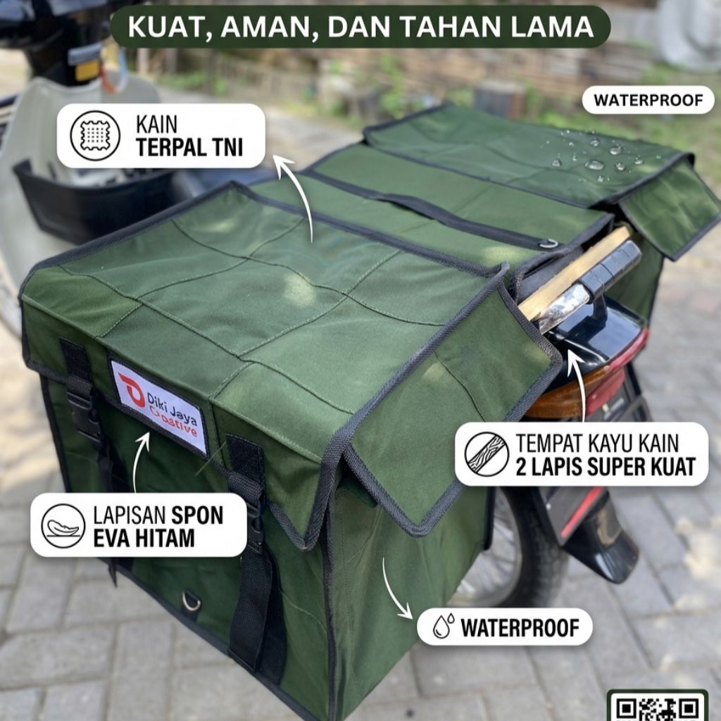 TAS OBROK MOTOR SRANDUL KURIR BESAR SUPER JUMBO BAHAN KUAT DAN KOKOH