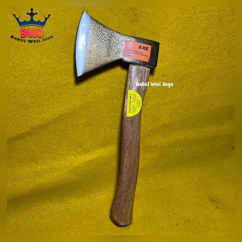 Original Kapak Cap Mata CARL SCHLIEPER - Kampak Gagang Kayu HIGH CARBON STEEL HEAD