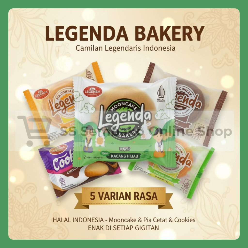 [SS ONLINE 100% ORI RENCENG] PIA CETAK LEGENDA ANEKA RASA/ MOONCAKE LEGENDA HALAL RENCENG ISI 10 PCS