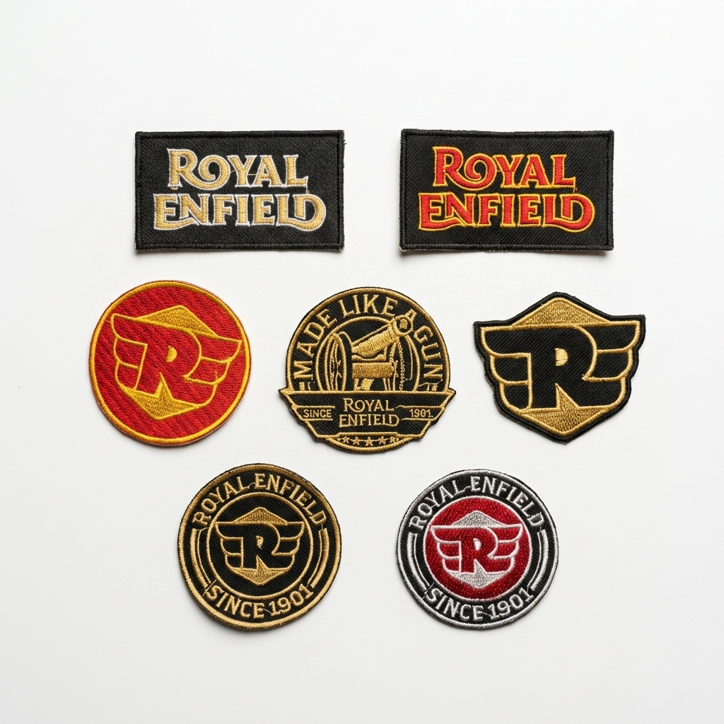 Patch bordir,Patch ukuran Kecil,emblem bordir,logo bordir royal enfiel