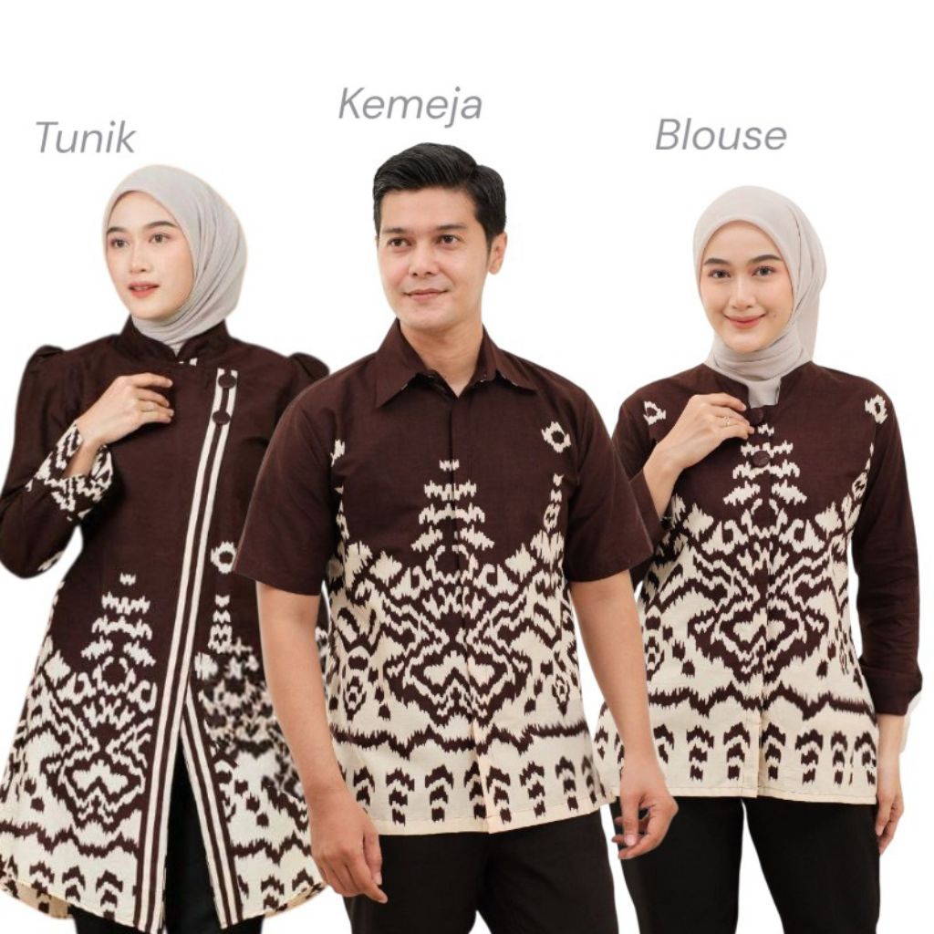 Kaisa Batik Couple Blouse Kemeja Bahan Katun Aden Nyaman di Pakai Seragam