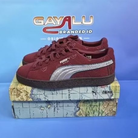SEPATU PUMA SUEDE RED HAIR PIRATES X ONE PIECE