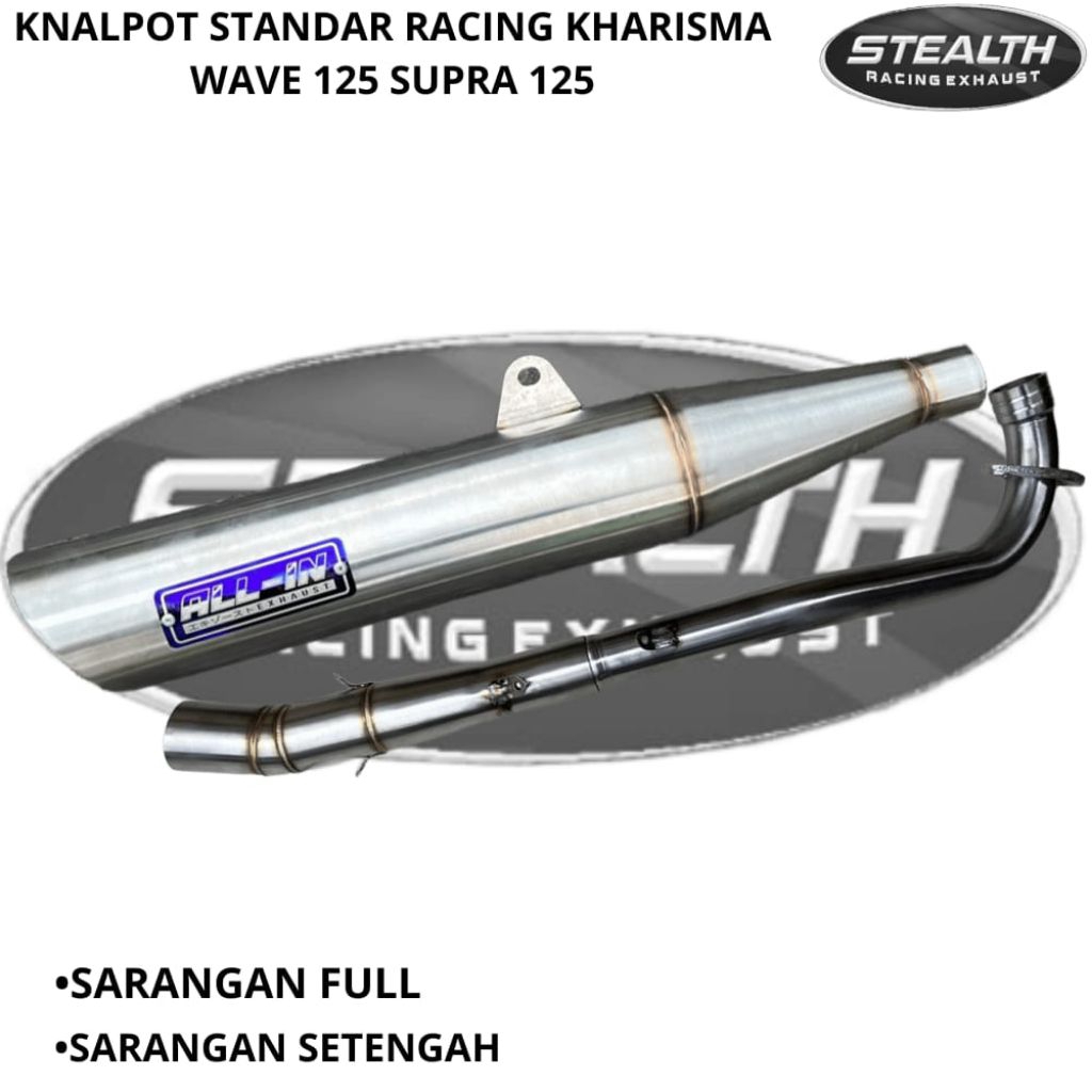 KNALPOT STANDAR RACING TSUKIGI KHARISMA, WAVE, SUPRA X 125, SUPRA FIT NEW, SUPRA FIT OLD Original ST
