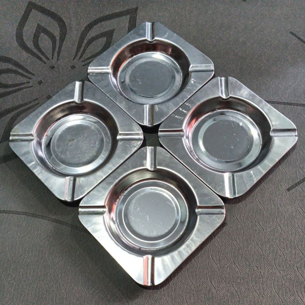 ASBAK KOTAK ( BESAR ) STAINLESS / ASBAK STAINLESS TEBAL