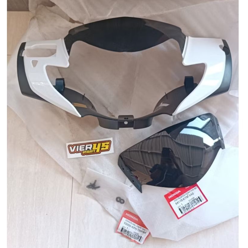 Cover Batok Lampu Depan Putih Supra X 125 Visor old 2005 - 2006 Original AHM 53205-KPH-700FMX