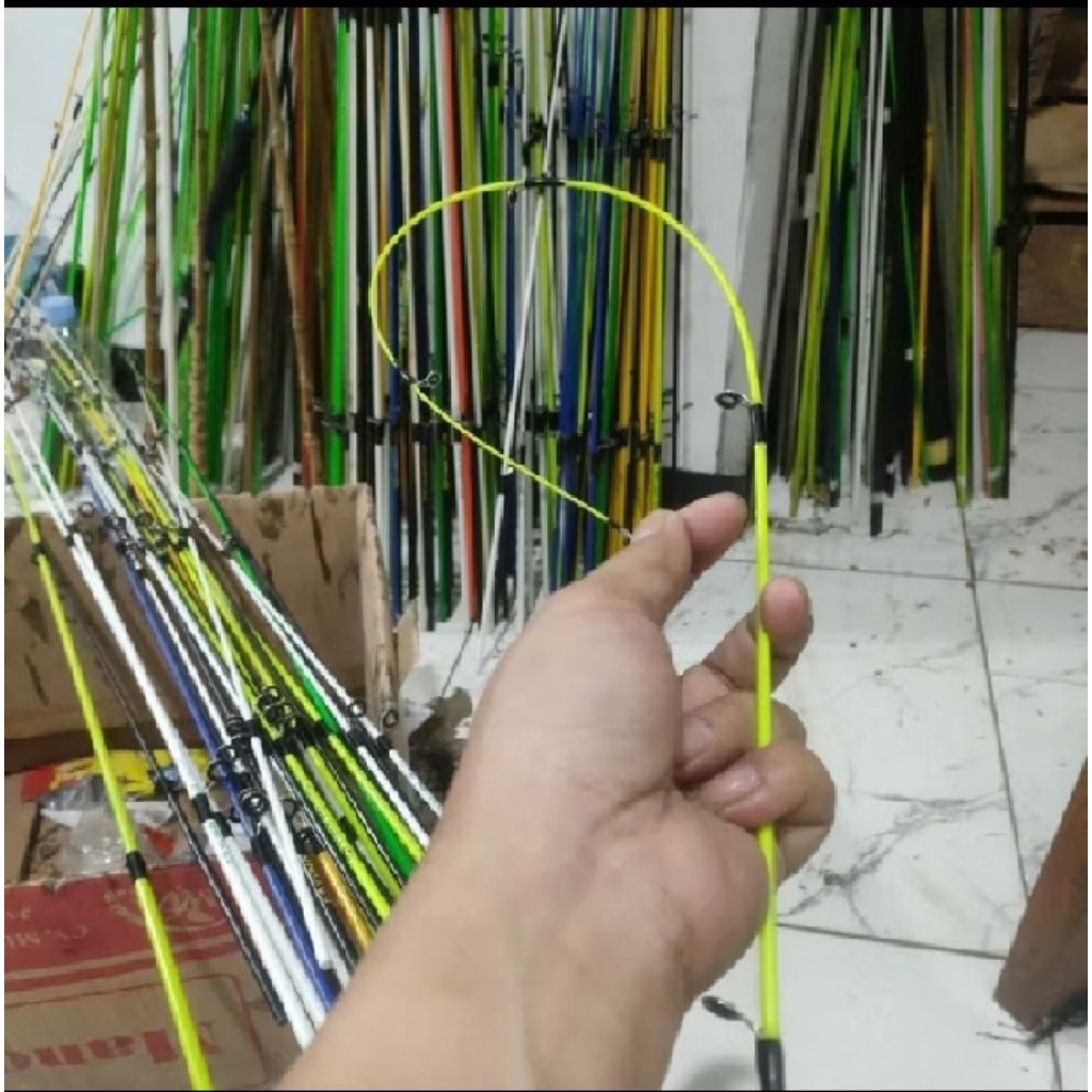 ujung joran saja/lentur dn kuat cocok untuk mancing udang/nila