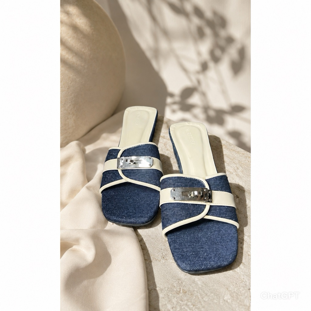 Vadisha Heels Wanita Slip On dengan Desain Elegan - dengan Hak 3cm