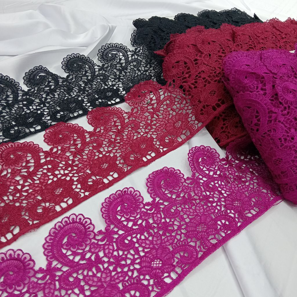 RENDA BORDIR/ RENDA BORDIR LIST PINGGIR/ RENDA BORDIR LEBAR 10 CM