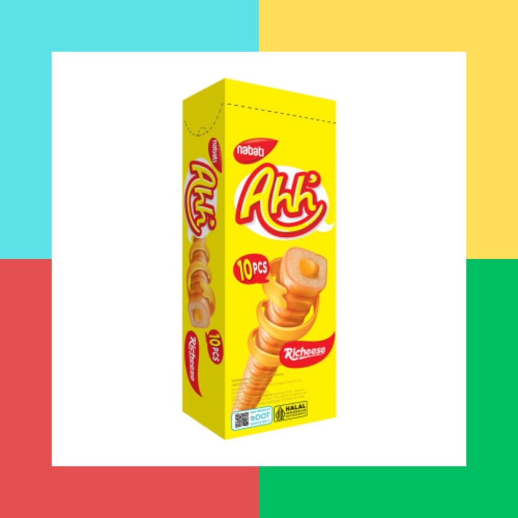 Nabati Richeese Wafer Roll Keju Isi 10 Pcs Snack Wafer Gulung