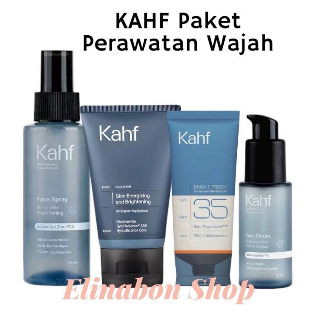 Kahf Paket Perawatan Wajah Pria/Skincare pria/Skincare Pemutih Pria