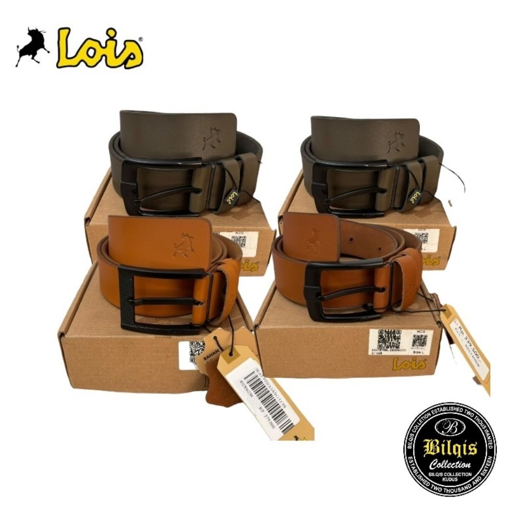 Lois Original Ikat Pinggang Kulit Pria Sabuk Formal Casual