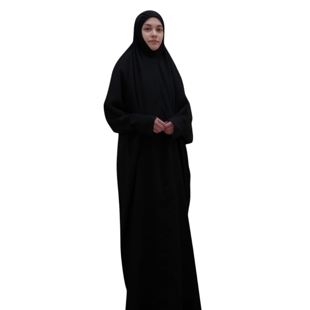 MUKENA TERUSAN POLOS HITAM