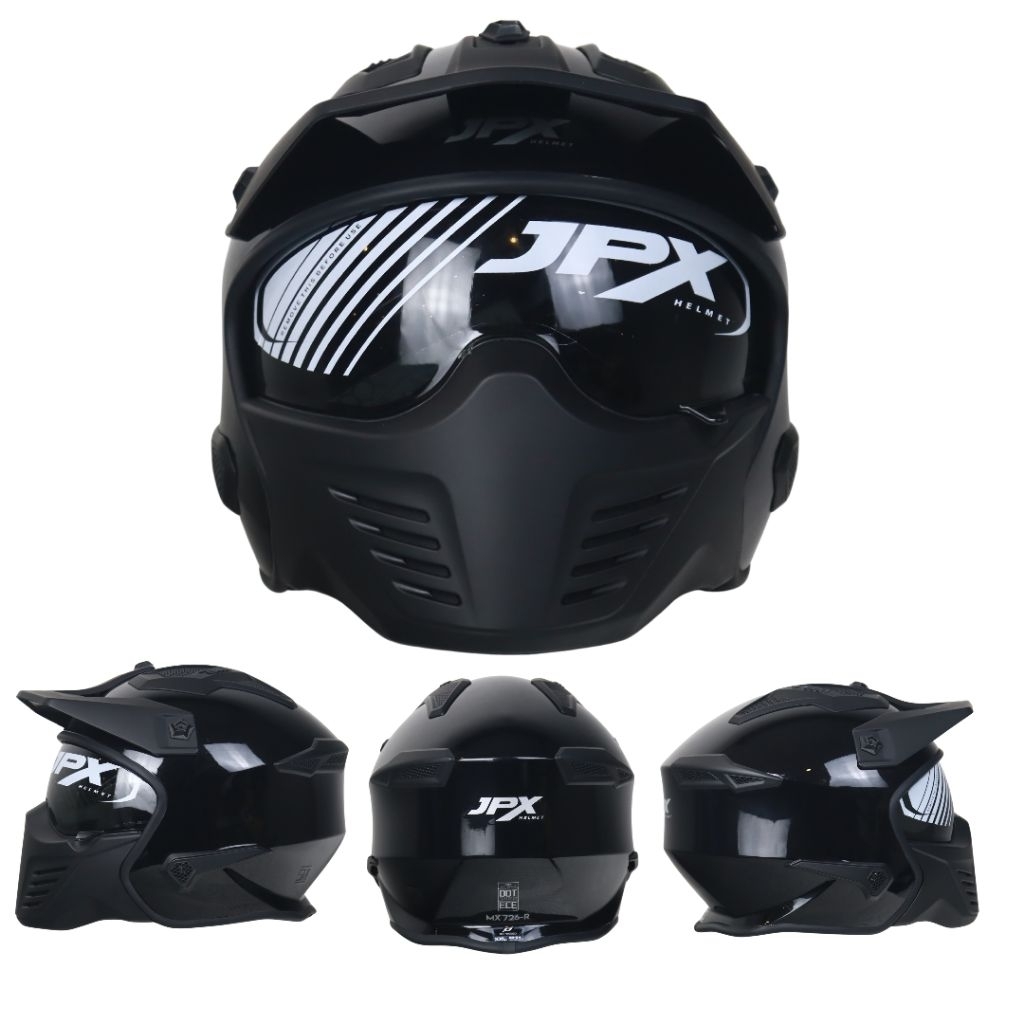 Helm JPX MX726R Black Metallic