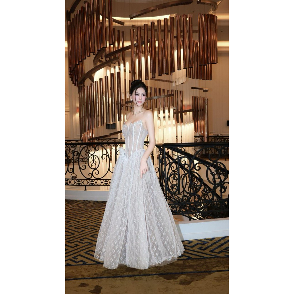 PREMIUM BALL GOWN DRESS ELEGANT FASHION WANITA TERBARU TBB - ORIGINAL VIETNAM BRAND
