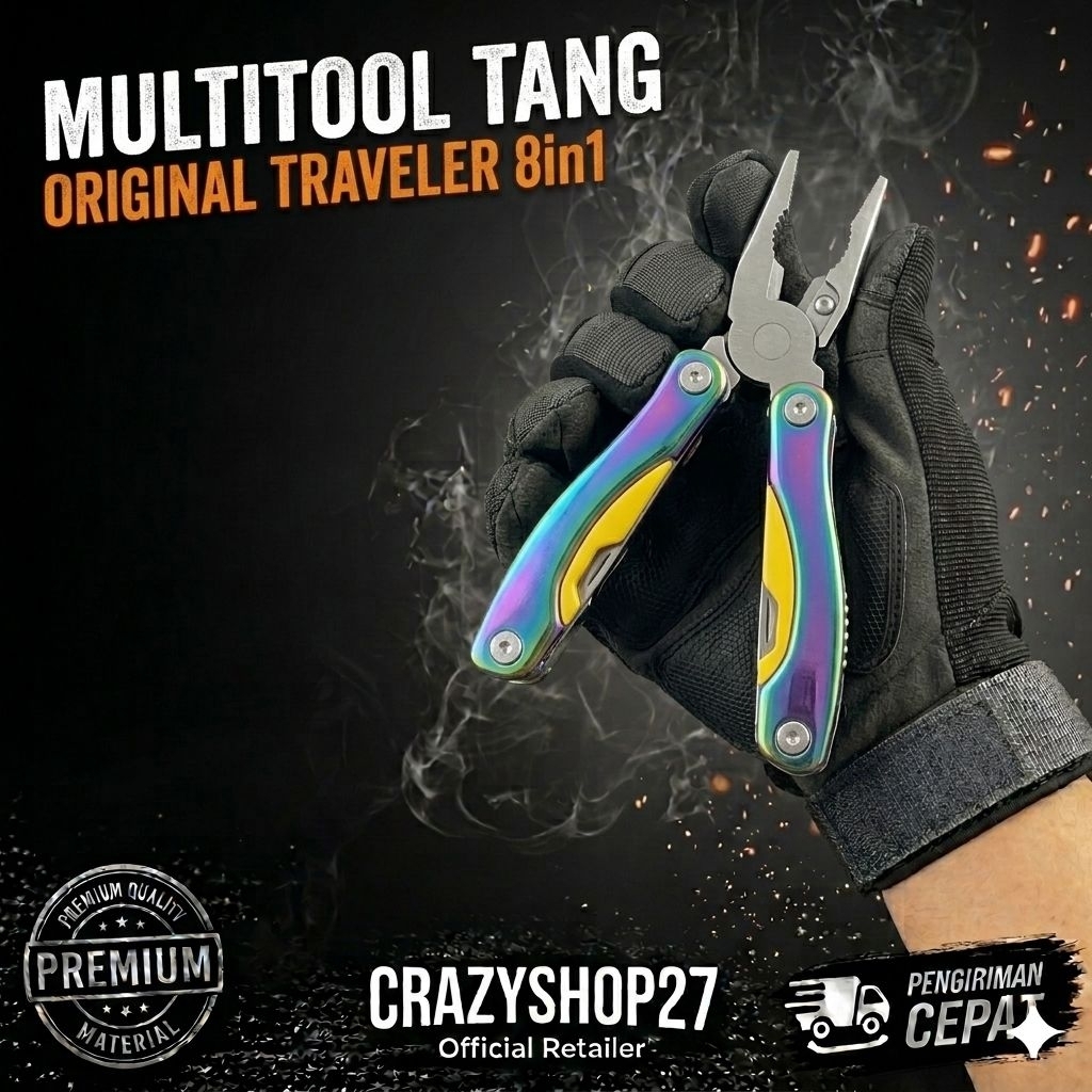Multitool tang traveler / Original tang traveler / hand tool / tollkit 8in1