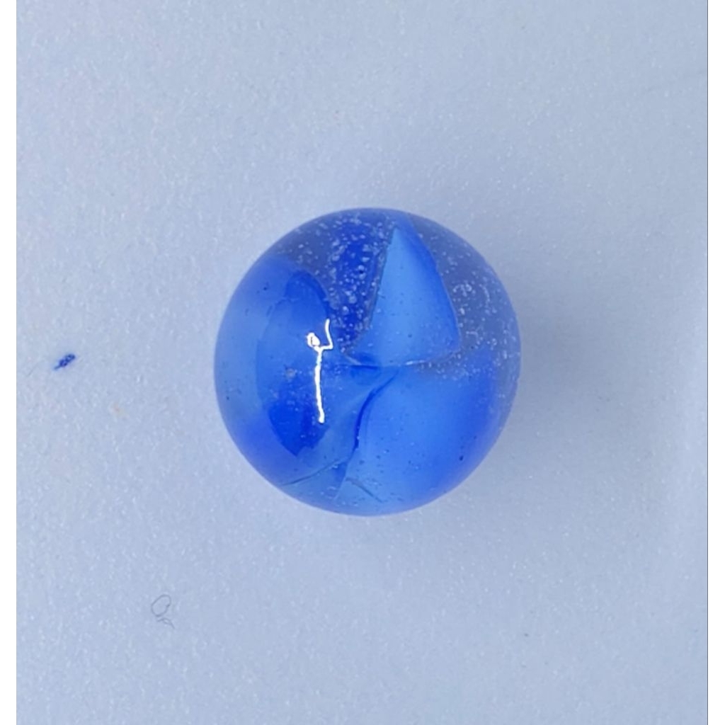 Kelereng Gundu Blue Single Cat Eyes Marble Balap Belimbing