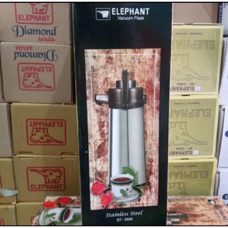 TERMOS VACUUM FLASK ELEPHANT PENCET STAINLESS STEEL ST2500 ST 2500
