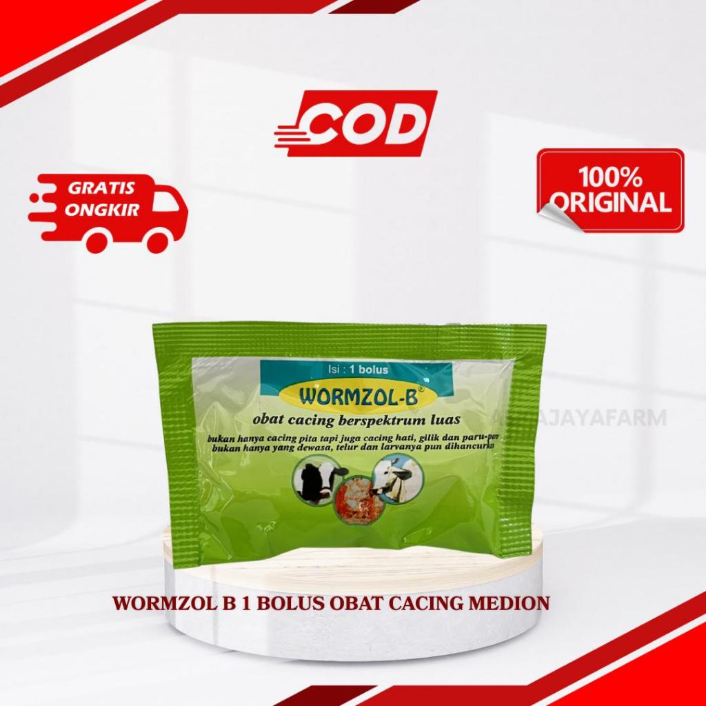 WORMZOLE B 1 BOLUS KEMASAN SACHET || Obat Cacing Cacingan Berspektrum Luas Untuk Sapi Kambing Kerbau