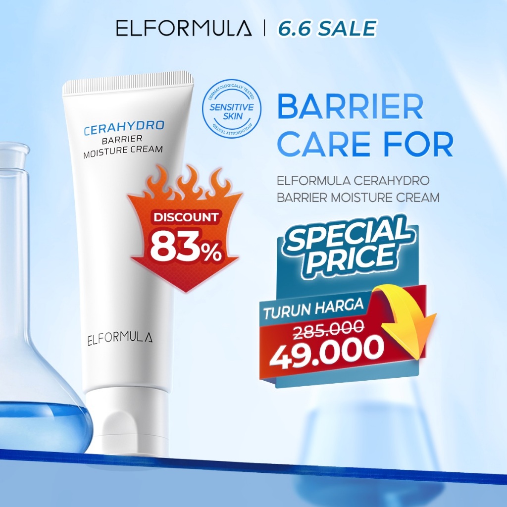 [TURUN HARGA] ELFORMULA CeraHydro Barrier Repair Moisture Cream - Pelembab Wajah dengan Ceramide & C