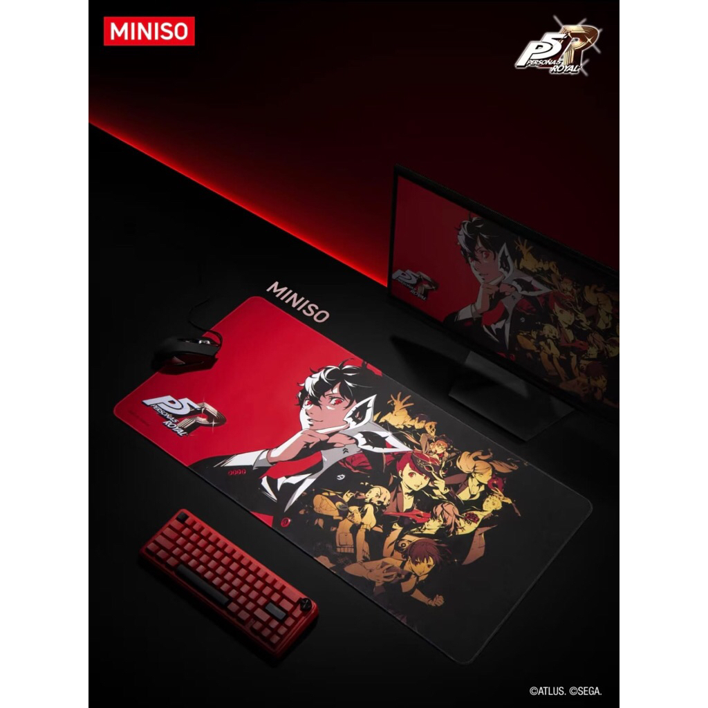 [READY STOCK] Miniso Persona 5 Mousepad Deskmat Persona, Blindbox Hippers Persona, Keychain Plushie 