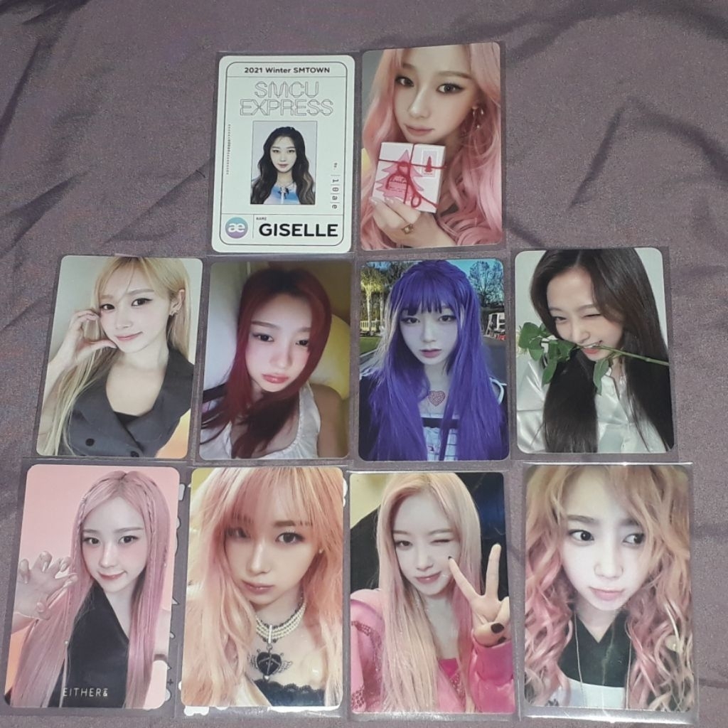 wts All About aespa Giselle Red Dress Bella Magazine 2nd Anniversary Wink Pink Christmas Dirty Work 